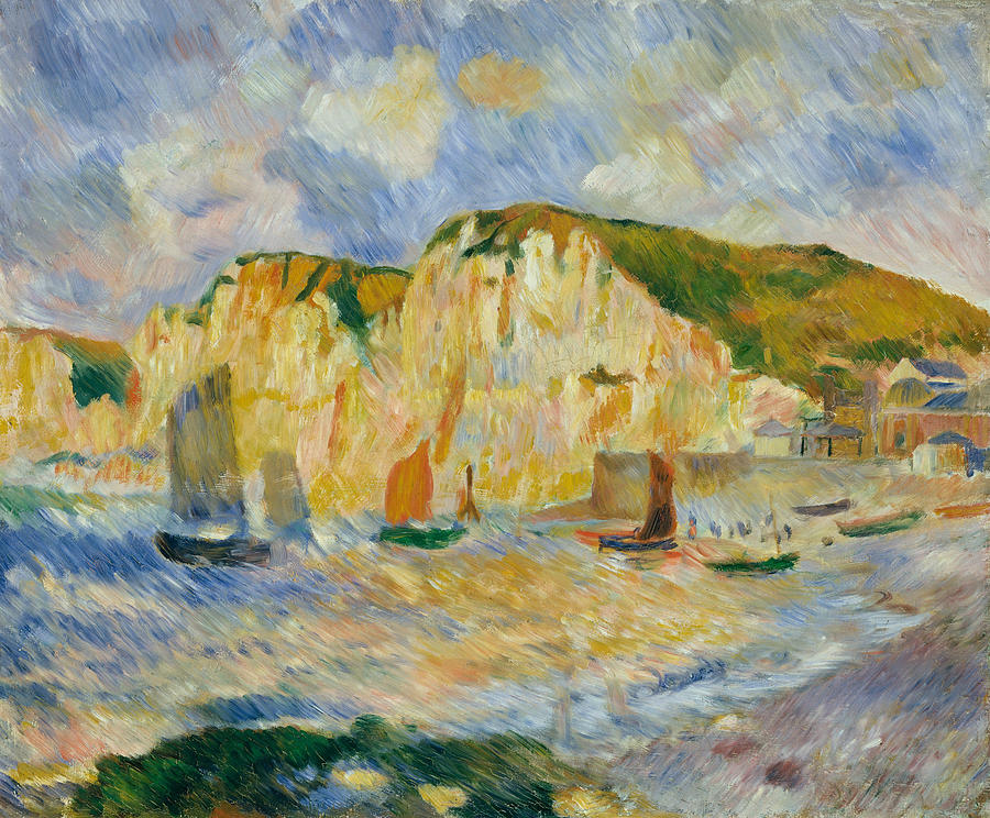 Sea and Cliffs Painting by Auguste Renoir