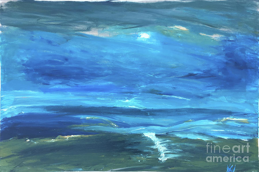 Sea and Sky Painting by Karen Nicholson