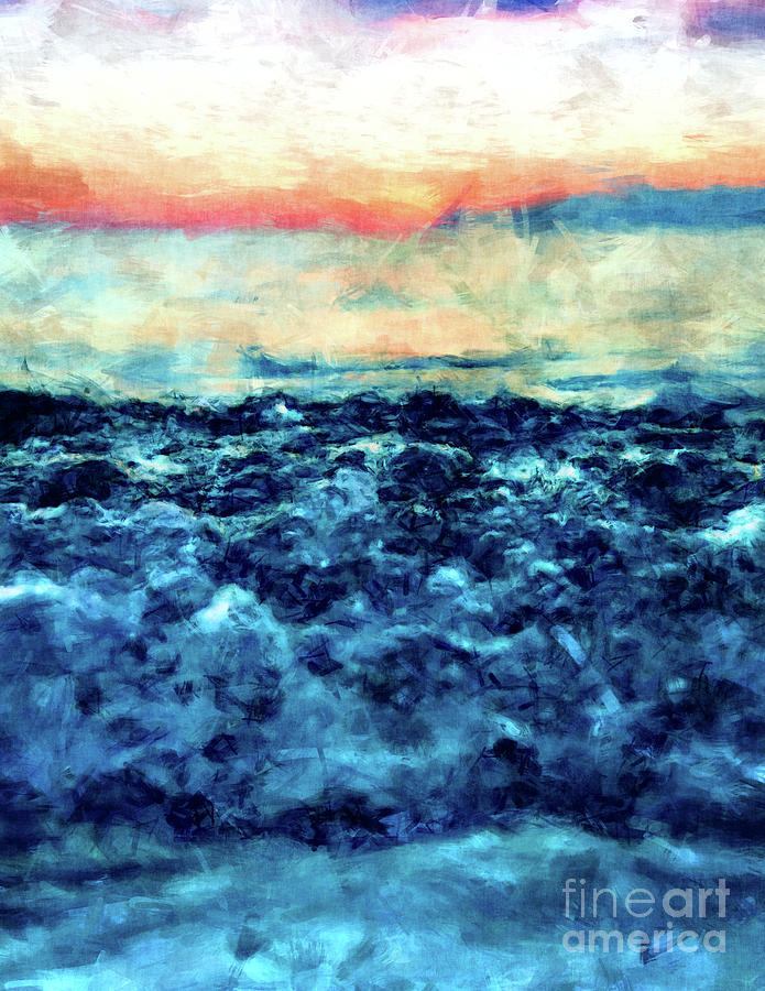 Sea And Sunset Digital Art by Phil Perkins