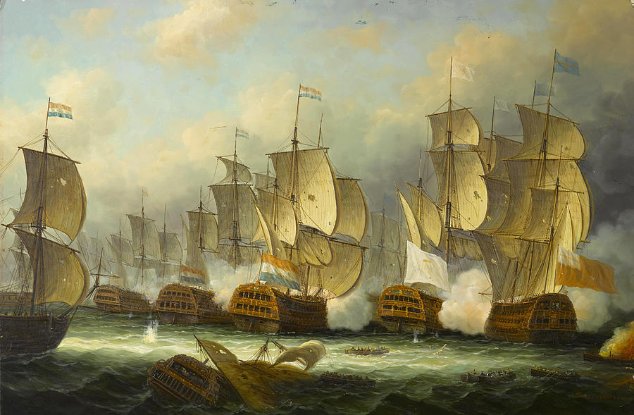 Sea Battle Painting by James Hardy Jr - Fine Art America