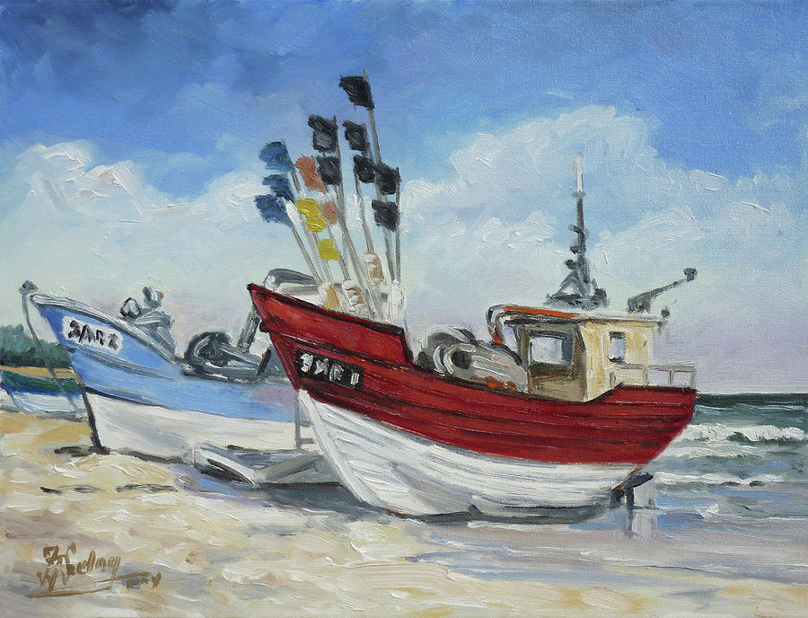 Sea beach 10 - Baltic Painting by Irek Szelag