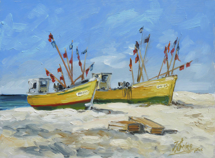 Sea beach 2 - Baltic Painting by Irek Szelag