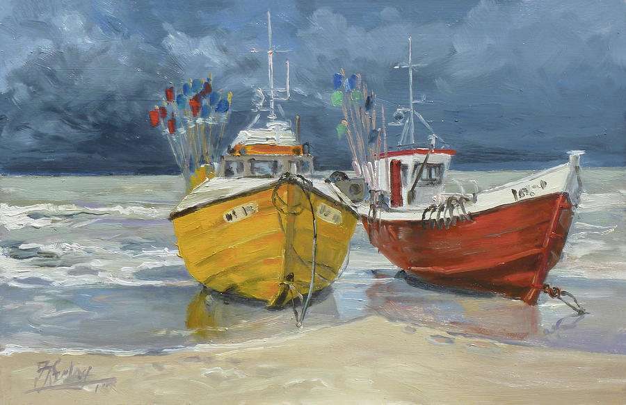 Sea beach 5 - Baltic Painting by Irek Szelag