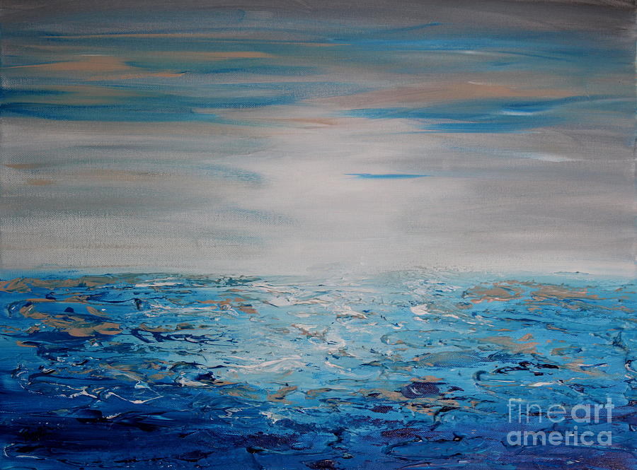 Sea Blue Painting by Preethi Mathialagan