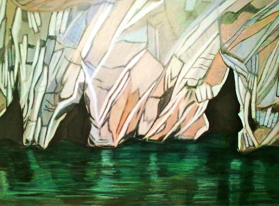 Nature Painting - Sea Caves 2 by Dimitra Papageorgiou