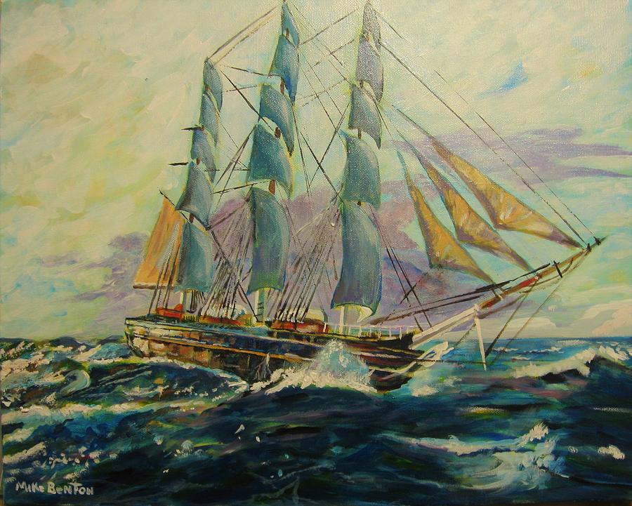 Sea Clipper Painting by Mike Benton