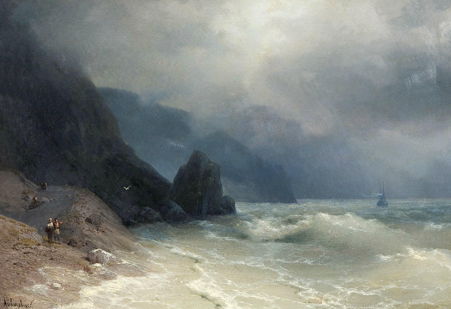 Mountain Painting - Sea Coast by Ivan Aivazovsky