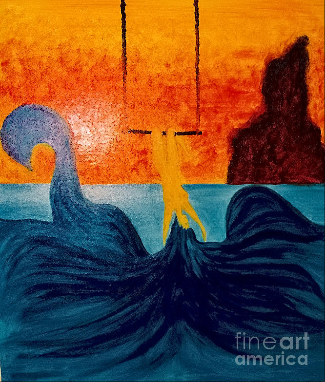 Mermaid Painting - Sea Creation by Lidia Bergano