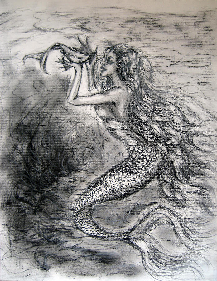 Sea Creature Drawing by Yelena Rubin