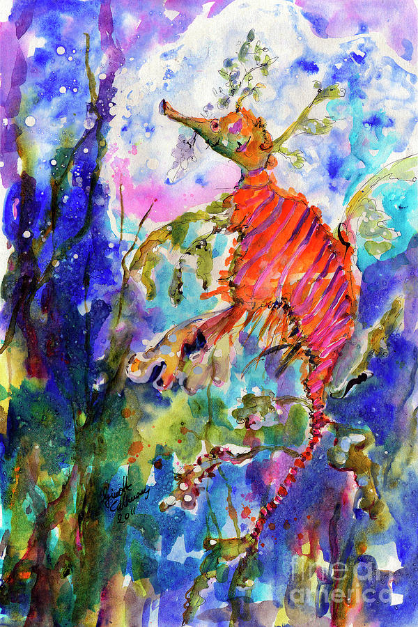 Sea Dragon Wonderland Painting by Ginette Callaway