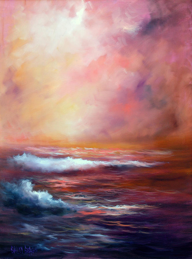 Sea Dusk Painting by Sally Seago - Fine Art America