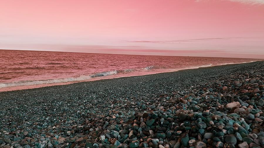 Beach Photograph - Sea Escape In Peach by Rowena Tutty