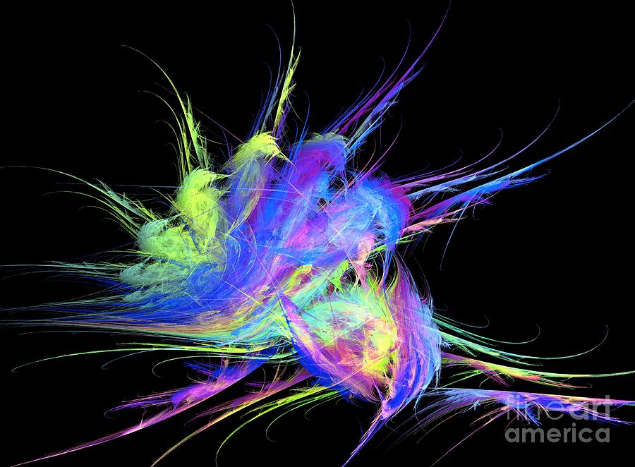 Abstract Digital Art - Sea Feathers by Kim Sy Ok