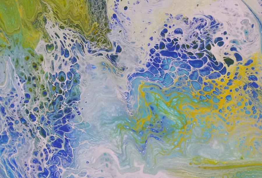 Sea Foam Painting by Betsy Carlson Cross