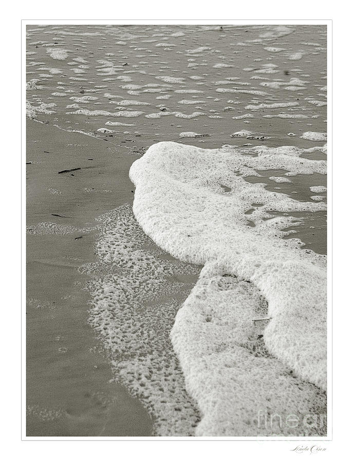 Sea Foam Sepia Photograph by Linda Olsen