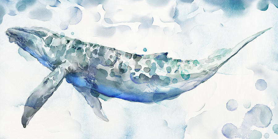 Blue Whale Painting - Sea Giant by Mauro DeVereaux