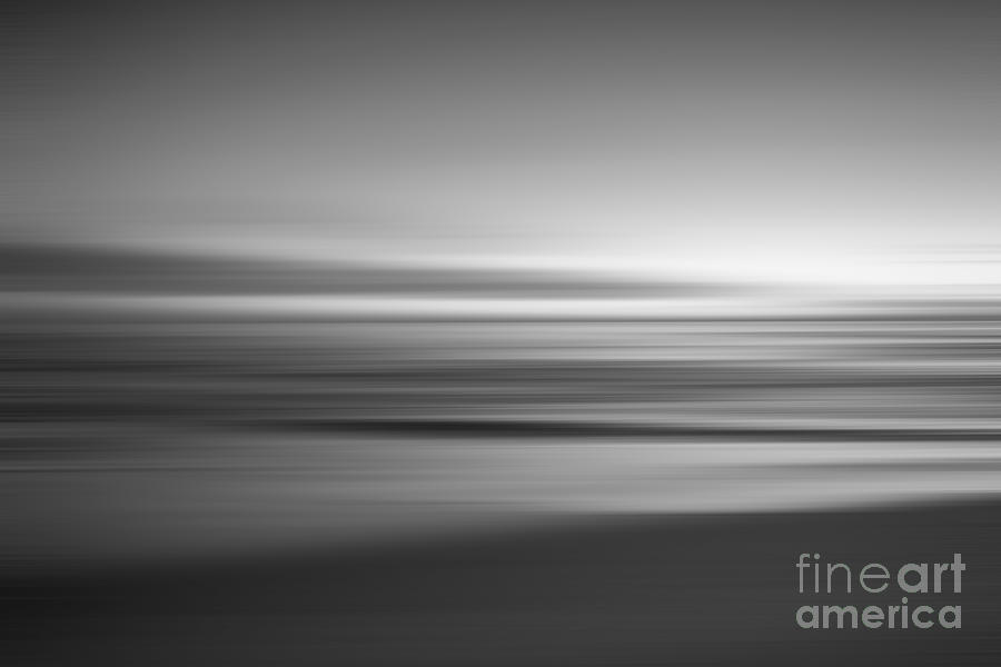 Sea Gir New Jersey Black and White Abstract Seascape Photograph by Michael Ver Sprill
