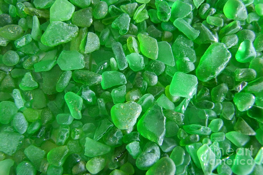 Sea Glass - Green Photograph by Mary Deal