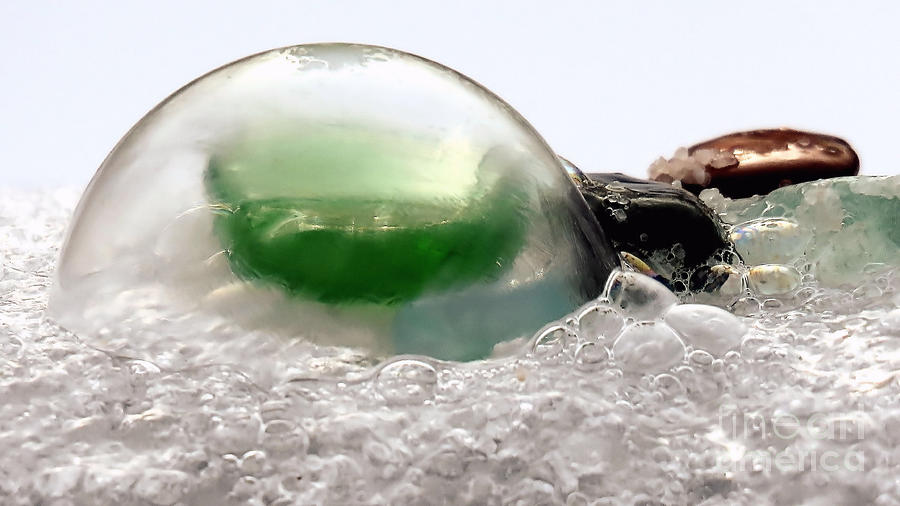 Sea Glass in a Bubble Photograph by Janice Drew