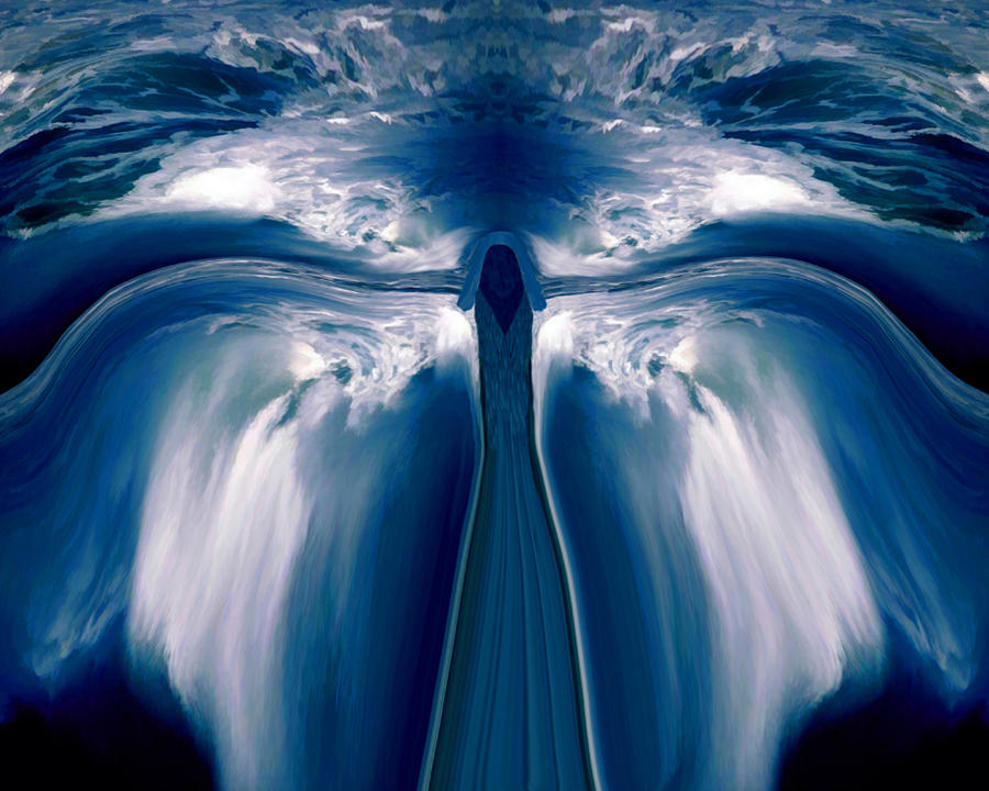 Sea Goddess - Blue Hues Digital Art by Artistic Mystic