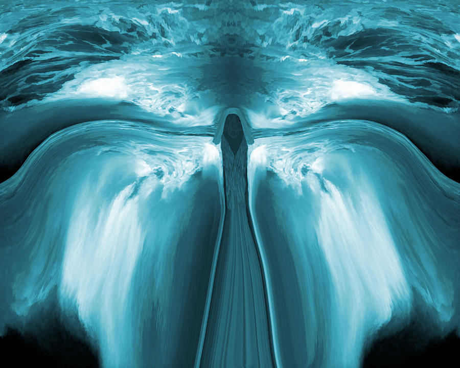 Sea Goddess - Teal Blue Digital Art by Artistic Mystic