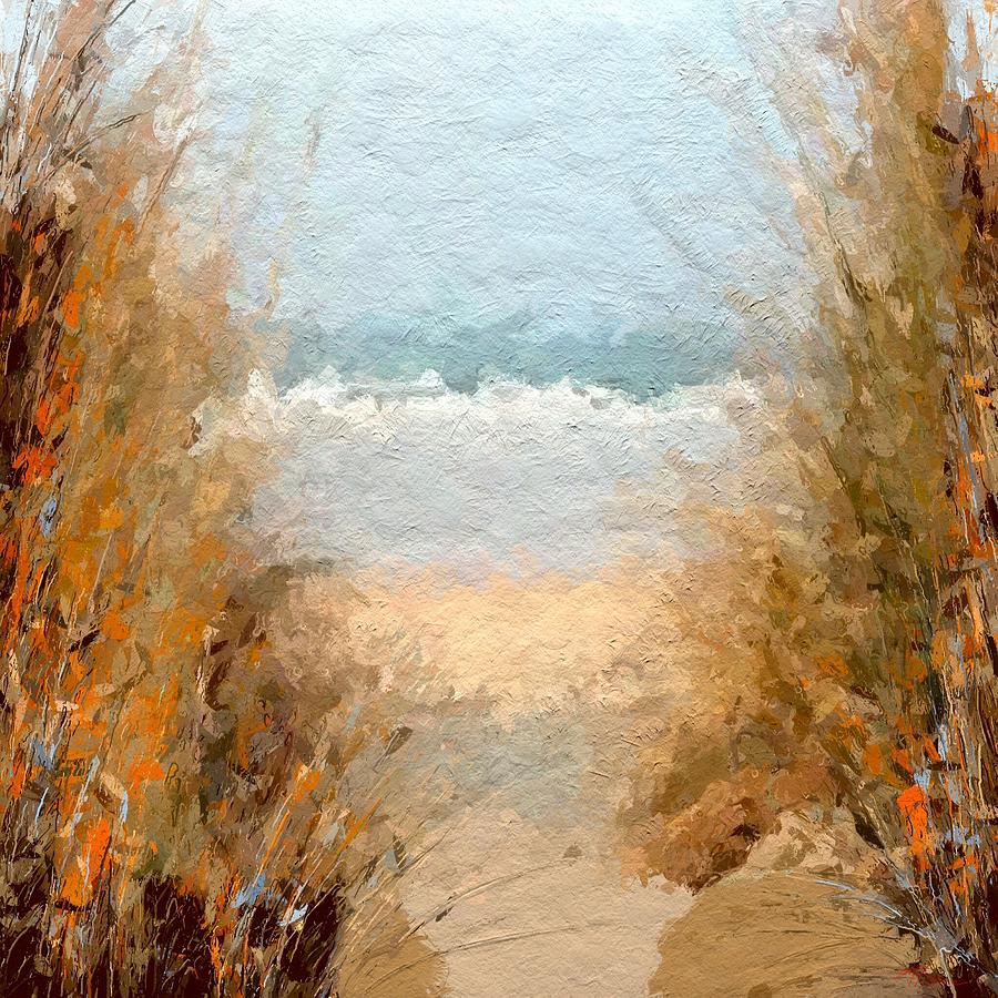 Sea grass abstract  Mixed Media by Anthony Fishburne