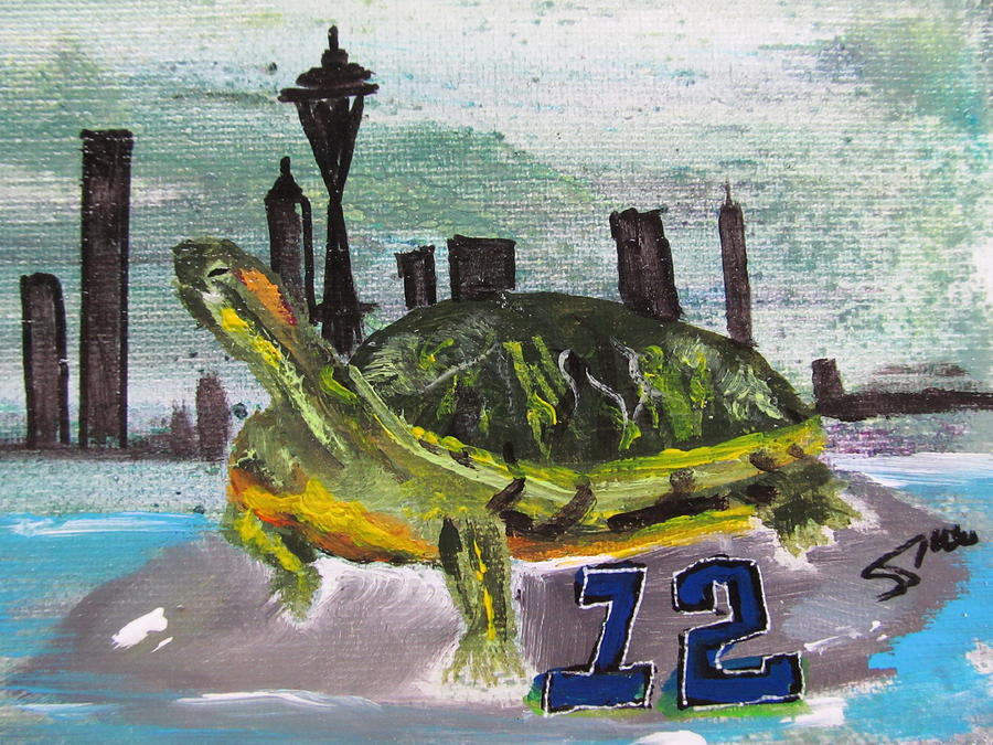 Sea Hawks Go Painting by Susan Voidets