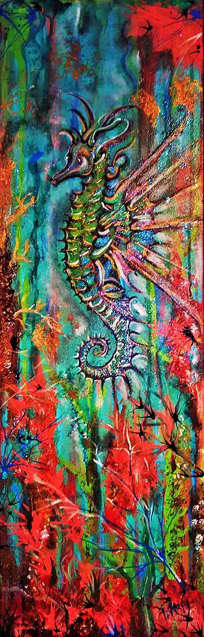 Sea Horse With No Name Painting by Tracy Mcdurmon