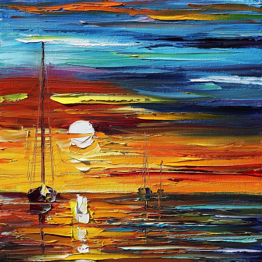 Sea Image Of Sunset Painting by Leonid Afremov | Fine Art America