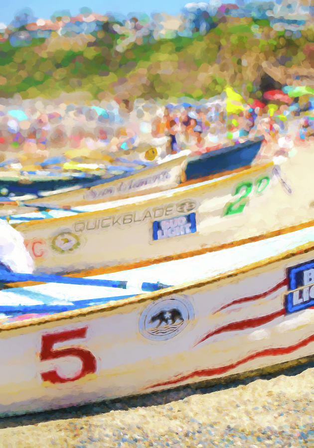 Lifeboats Ready To Race Watercolor Digital Art by Scott Campbell