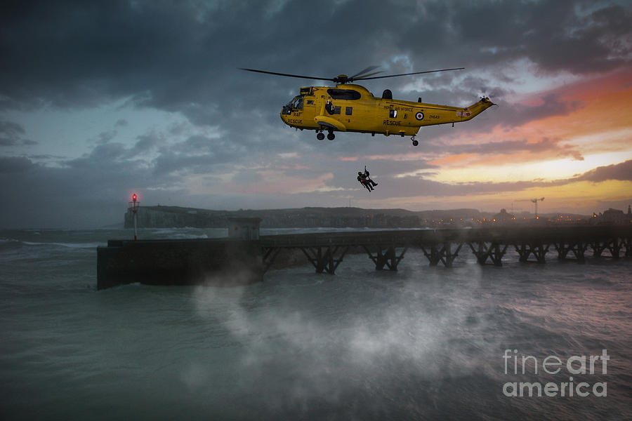 Sea King Coastal Rescue Digital Art by Airpower Art