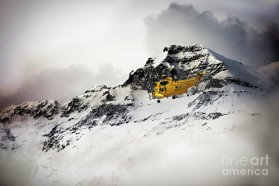 Sea King Mountain Rescue Digital Art by Airpower Art