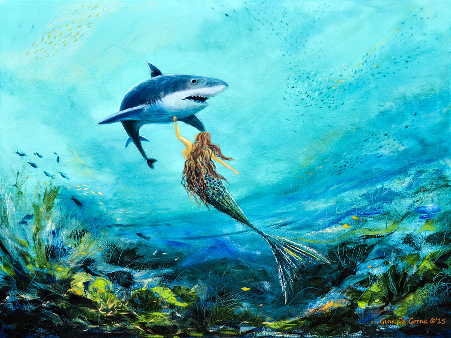 Sea Life Painting by Gina De Gorna