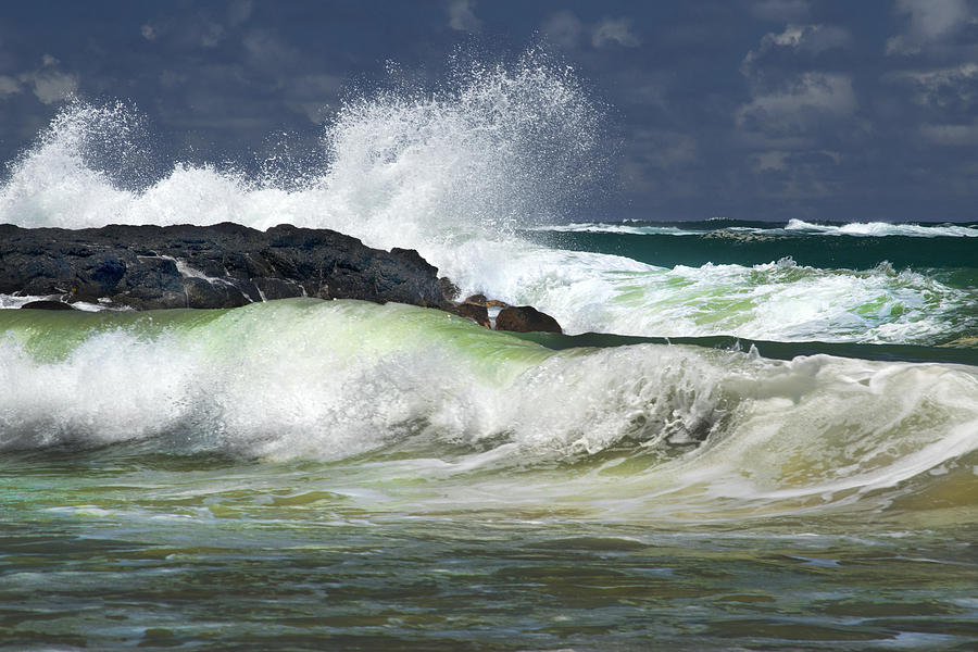 Sea Meets Rock Photograph by Frank Wilson