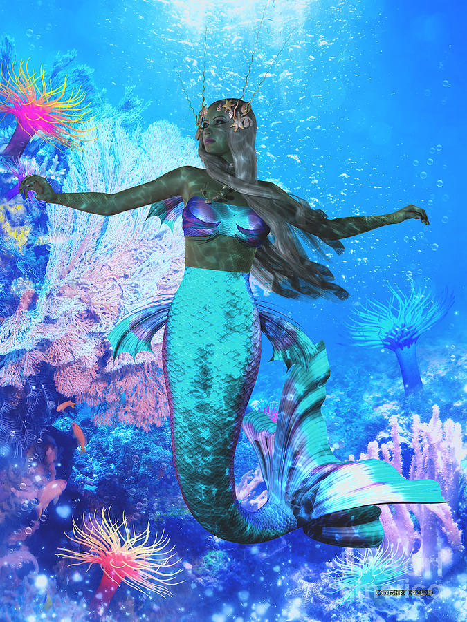Mermaid Painting - Sea Mermaid by Corey Ford