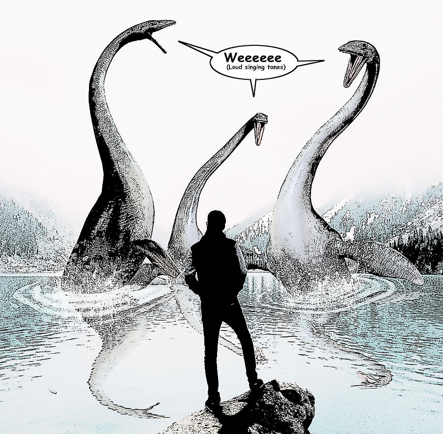 Sea Monster Comic Illustration 1 Digital Art
