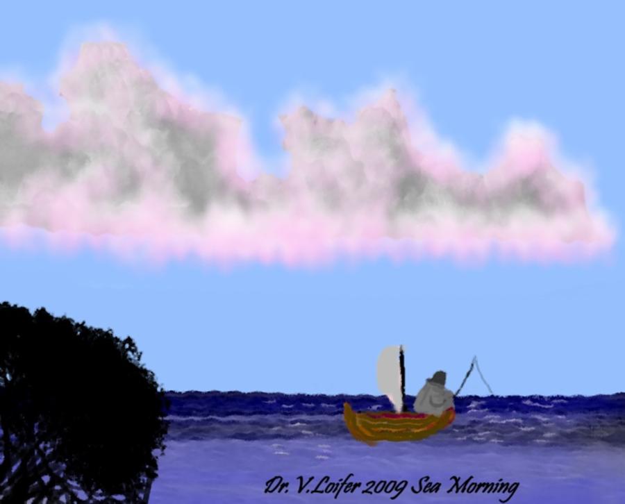 Sea morning Digital Art by Dr Loifer Vladimir