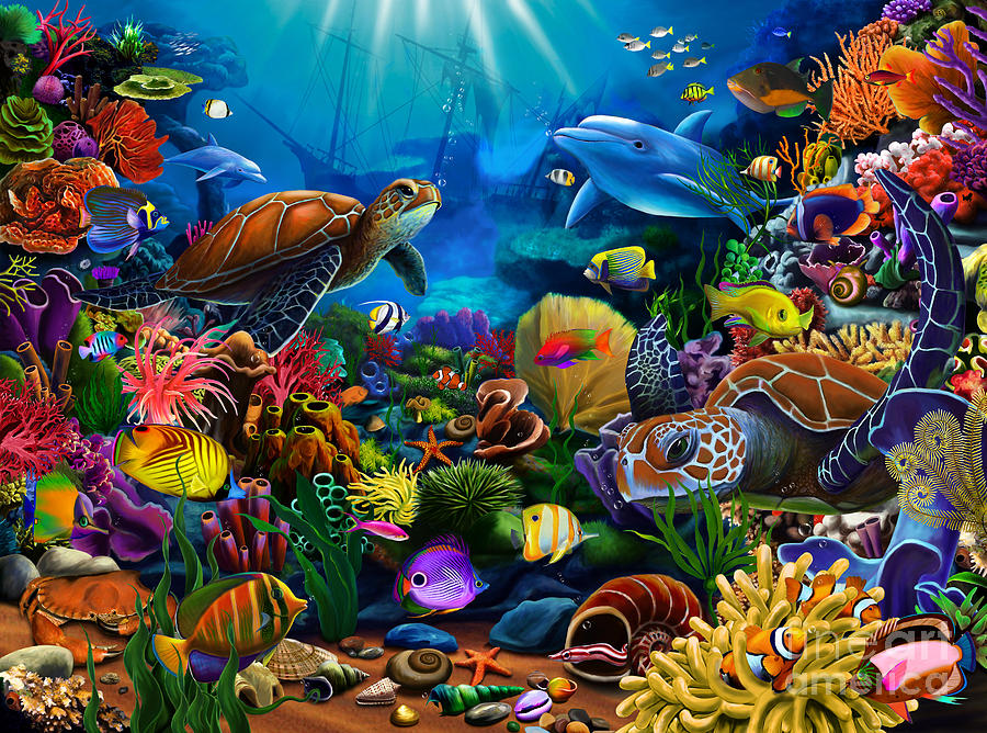 Fish Digital Art - Sea of Beauty by MGL Meiklejohn Graphics Licensing