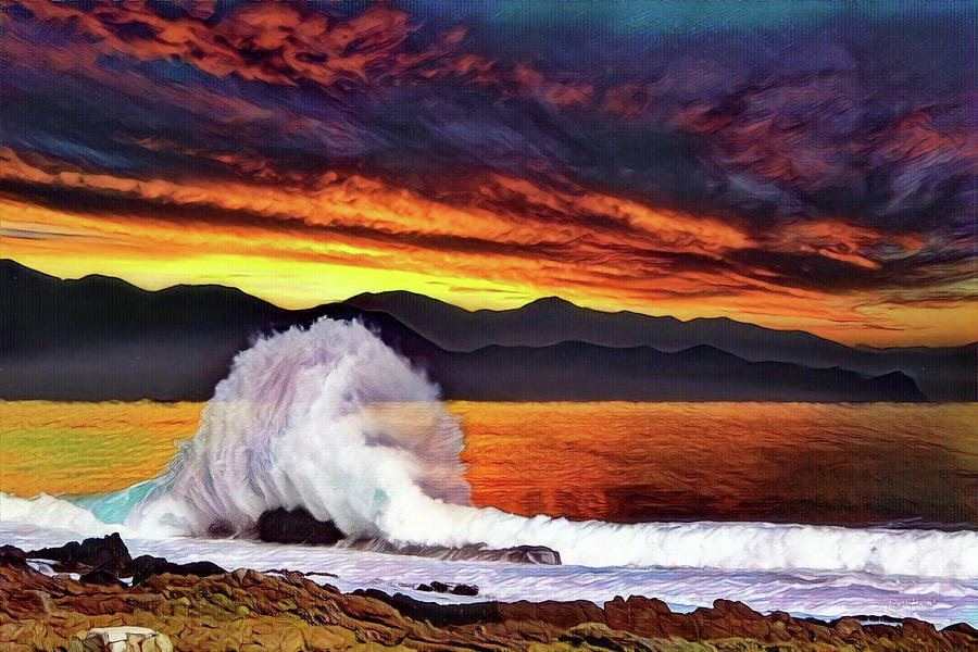 Sea of Cortez Sunset Digital Art by Russ Harris
