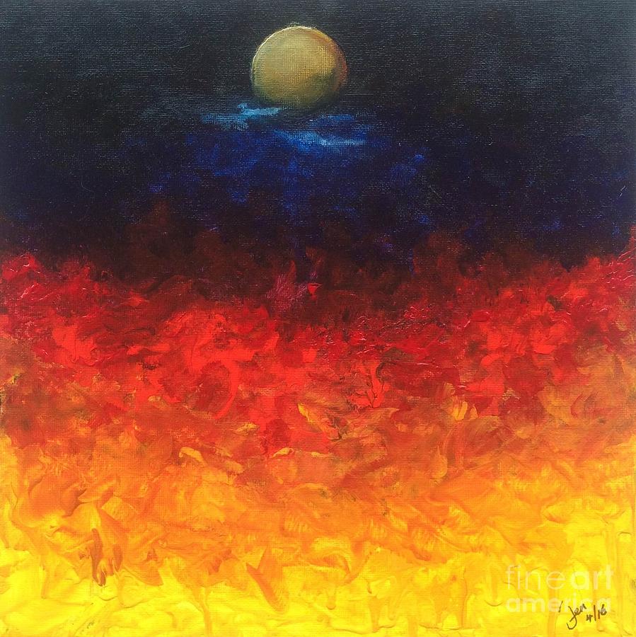Sea Of Fire Painting