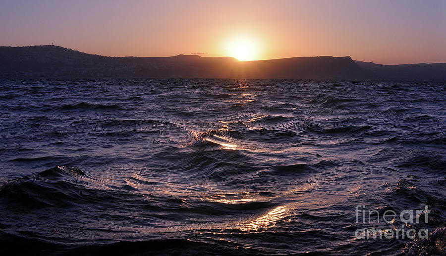 Sea of Galilee Sunset Photograph by Lydia Holly