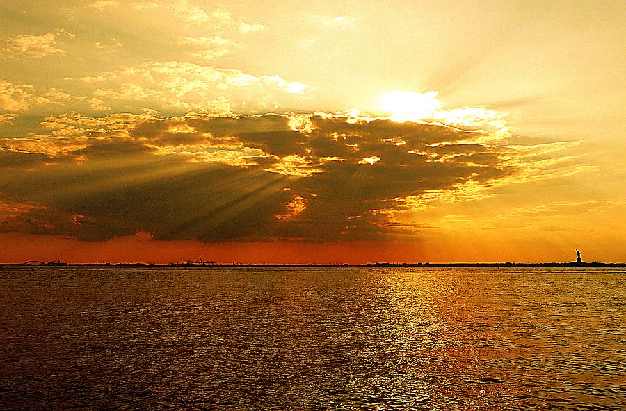 Sunset Photograph - Sea Of Gold by Kendall Eutemey