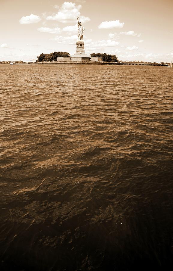 Statue Of Liberty Photograph - Sea of Liberty by Mitch Cat