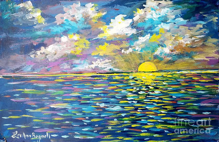 Sea of Marmara Sunset Painting by Lou Ann Bagnall