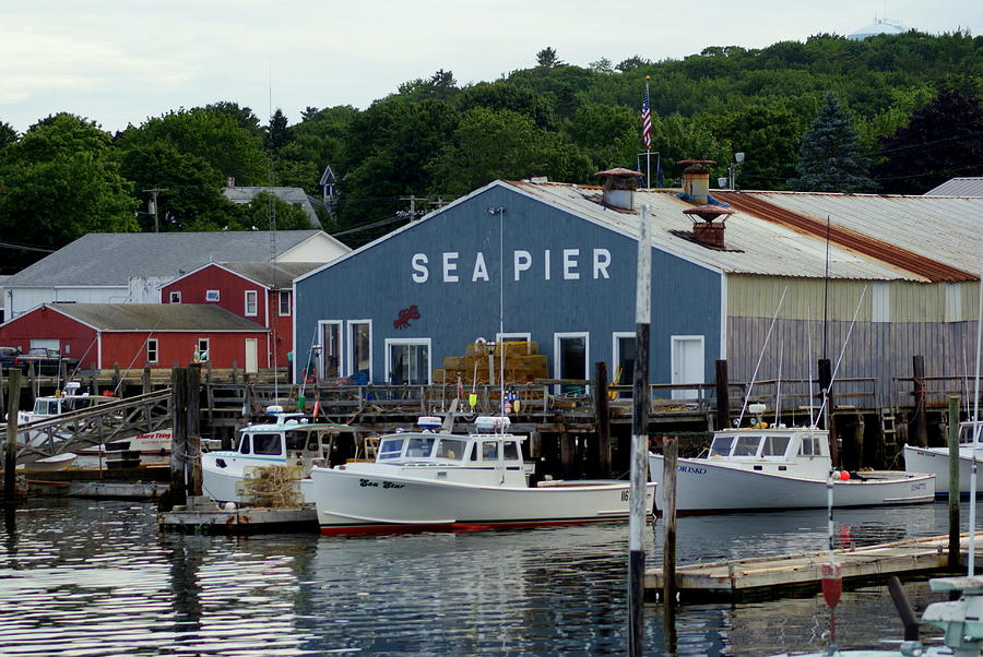 Sea Pier - Boothbay ME Photograph by Lois Lepisto