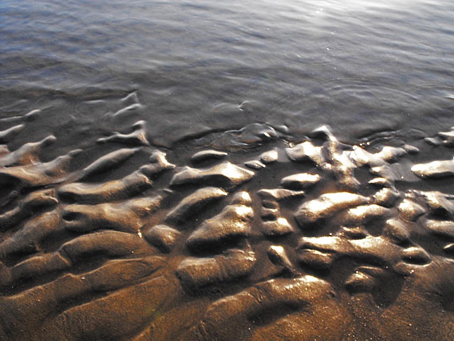 Abstract Digital Art - Sea Sculpted Sand by Catherine Sprague