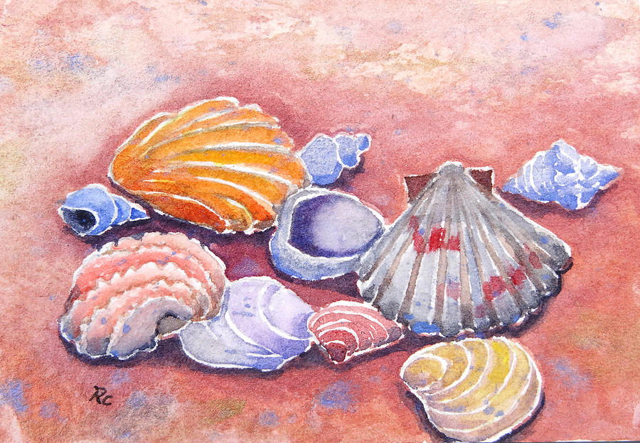 Sea Shells Painting by Renee Chastant - Fine Art America