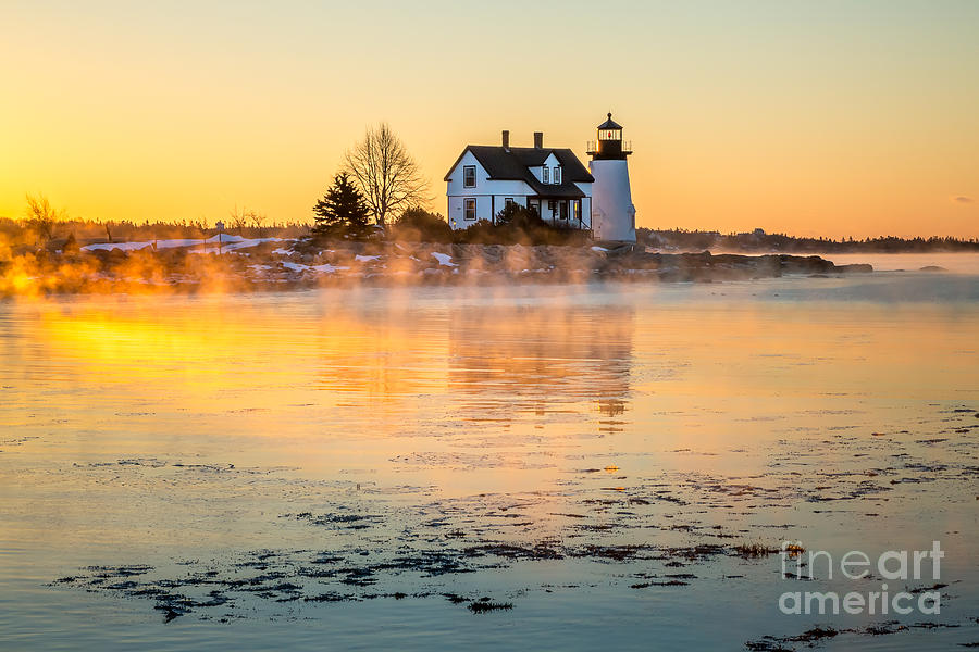 Sea Smoke at Prospect Harbor Photograph by Susan Cole Kelly