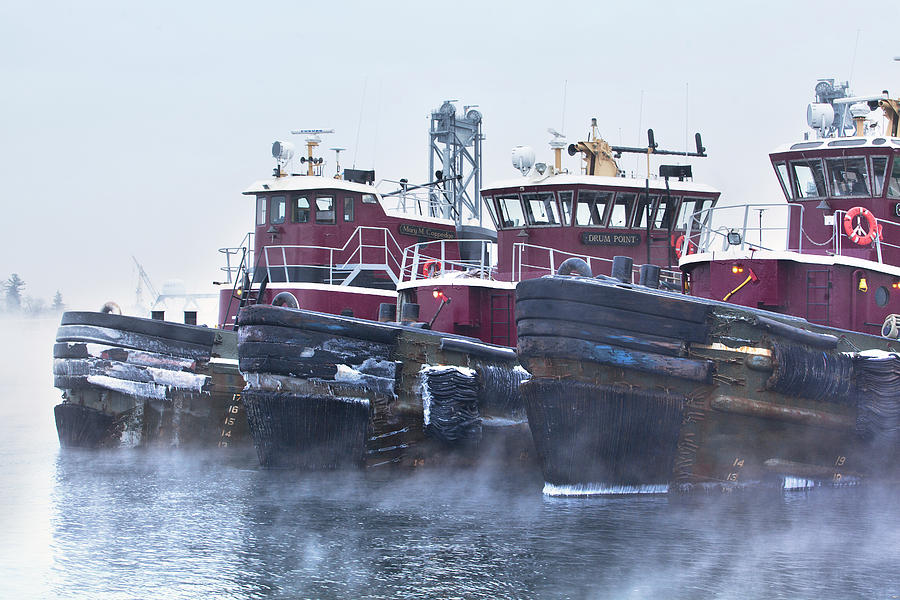 Sea Smoke in Portsmouth Harbor Photograph by Eric Gendron
