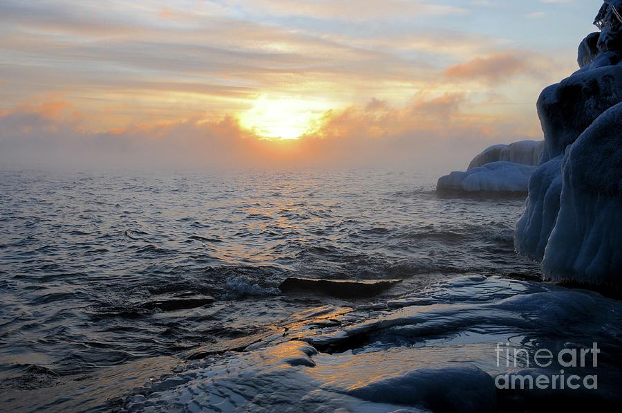 Sea Smoke Sunrise Photograph by Sandra Updyke